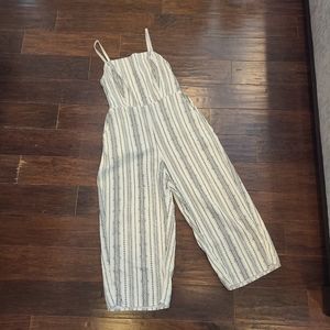 Old Navy black + white print jump suit